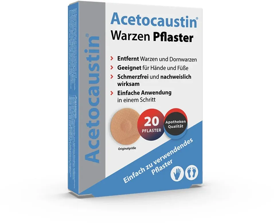 ACETOCAUSTIN Warzenpflaster für Hände und Füße, 20 St