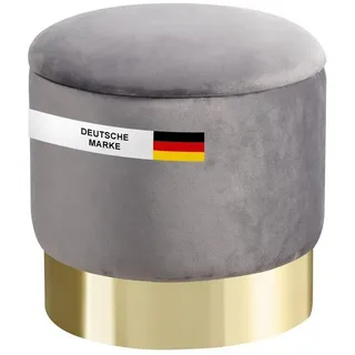 Albatros Hocker mit Stauraum Nizza Sitzhocker mit Stauraum, Modernes Design, Edler Samt-Bezug Sitztruhe Sitzbank mit Stauraum – optimal als Fußhocker Hocker