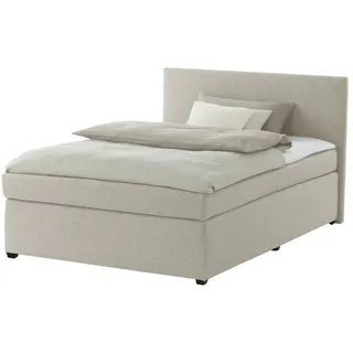 deinbett Boxspringbett ¦ beige ¦ Maße (cm): B: 147 H: 104