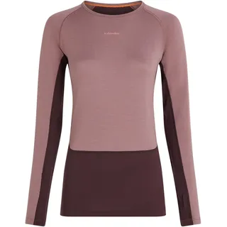 Icebreaker Damen Merino 260 ZoneKnit Crewe Longsleeve (Größe XL, lila)