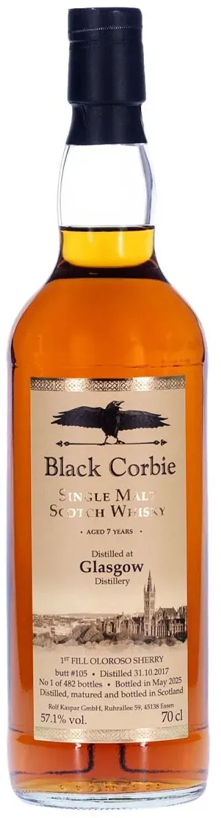 Glasgow Distillery 7 Jahre - 2017/2025 - Black Corbie - 1st Fill...