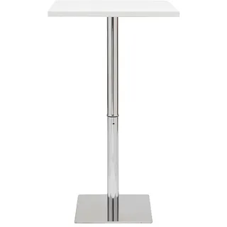 miliboo Bartisch quadratisch 80 x 80 x 110 cm Weiß
