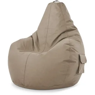 Green Bean Sitzsack mit Rückenlehne 80x70x90cm - Gaming Chair mit 230L Füllung: Styroporkugeln, Oval, 70x90x80 cm, Hergestellt in Deutschland, Wohnzimmer, Hocker, Sitzsäcke, XXL Sitzsäcke