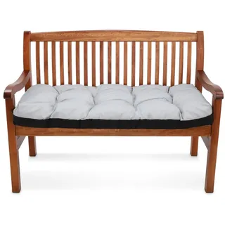 Amazinggirl Bankauflage Sitzkissen Outdoor Hollywoodschaukel Kissen 180 x 50 cm - Sitzpolster Bank Polster für Sitzbank Gartenbank und Paletten Bankkissen Indoor und Outdoorkissen Hellgrau