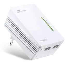 TP-Link TL-WPA4220 AV600 WLAN N300 WiFi max. 600Mbit/s Powerline max. 300Mbit/s WLAN 2,4GHz weiß
