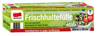 Frischhaltefolie Box Quickpack 29 cm breit, 300 m schmiegt sich nahezu allen Formen an