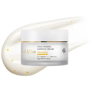d'Alba Piedmont Vita Toning Kapselcreme, Tiefenhydrierende Gesichtsfeuchtigkeitscreme, Glas-Haut mit Vita-Cera-Ölkapseln, Tiefenhydrierende Gesichtsfeuchtigkeitscreme (55 ml)