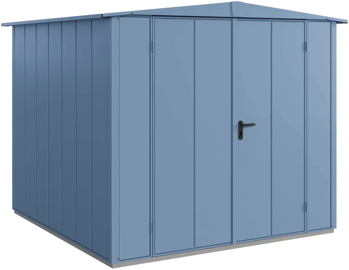 Hörmann Metall-Gerätehaus Berry Modern mit Satteldach Typ 2, 259 x 248 cm,taubenblau,6,4 m2