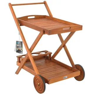 CASARIA Servierwagen mit Rollen Akazienholz FSC®-zertifiziert