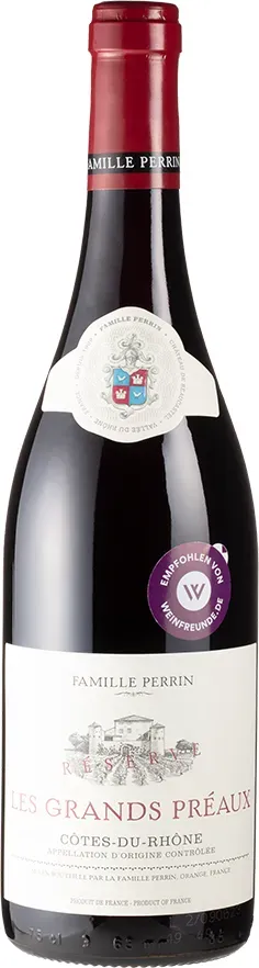 Les Grands Préaux Côtes-du-Rhône Réserve - 2022 - Famille Perrin - Französischer Rotwein