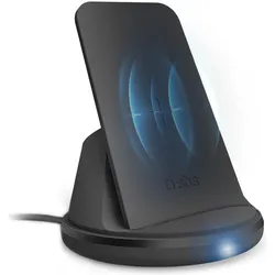 SBS Kabelloses Schreibtisch-Ladegerät mit Lautsprecher und Mikrofon (10 W), Wireless Charger, Schwarz