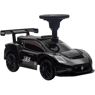 aiyaplay Rutschauto, Maserati GT2 Bobby Car Rutschfahrzeug mit Hupe und Musik, Kinderfahrzeug mit Stauraum für 1,5-5 Jahre Kinder 65 x 29 x 37 cm Schwarz