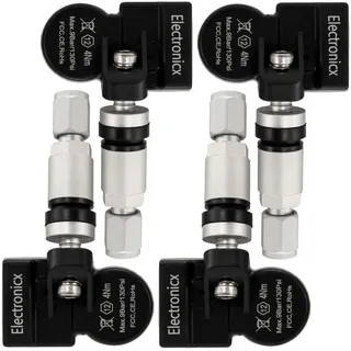 4x Reifendrucksensoren Rdks Sensoren Metallventil Schwarz Für Holden/hsv Barina 2011-2018