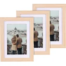 3er-Set Bilderrahmen mit robustem Acrylglas, 13 x 18 cm, Eiche hell