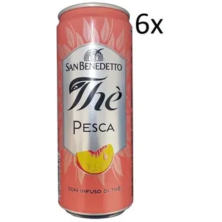 6x San benedetto Eistee Pfirsch The' Pesca Dose 330 ml tea the erfrischend