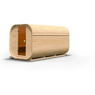 Karibu Saunahaus Fasssauna Quadro 3 - 38 mm Ohne Ofen inkl. 10-teiligem gratis Saunaset im Wert von 232,94 €