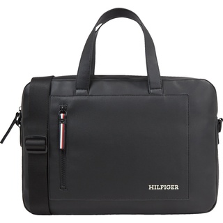 Tommy Hilfiger Laptoptasche TH Pique Monotype Slim Computer Bag Black