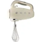 Smeg Handmixer HMF01CREU 50er Retro Style, 9 Geschwindigkeiten, mit Knethaken, Rührbesen & Schneebesen, 250 Watt, creme