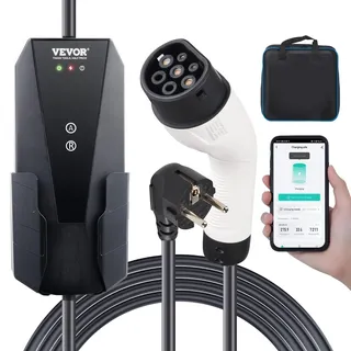 Vevor Tragbares EV-Ladegerät Typ 2 Ladekabel 8,6 m