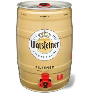 Warsteiner Premium Pilsener 5 L Bierfass mit Zapfhahn, Pfandfrei