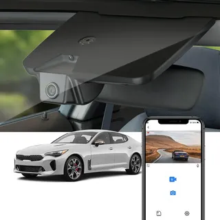 Fitcamx Dashcam 4K Geeignet für Kia Stinger 2018 2019 2020 2021 1st Gen (HD2-J5010), OEM Autokamera 2160P UHD Video WiFi, Loop-Aufnahme, G-Sensor, Night Vision, WDR Dashcam Auto, Plug&Play, 64GB Karte