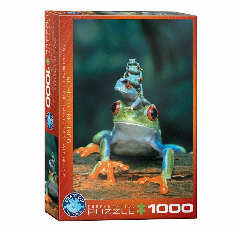 EUROGRAPHICS Puzzle Rotaugenlaubfrosch, 1000 Puzzleteile bunt