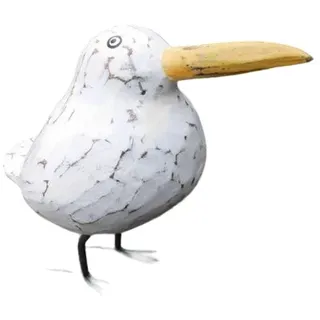 Deko-Impression Tierfigur Freche, witzige Möwe gerade blickend Statue maritime Deko Holz (1 St)
