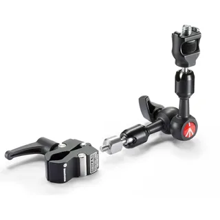 Manfrotto Micro Friktionsarm Nano Clamp (Stativadapter), Stativ Zubehör, Schwarz