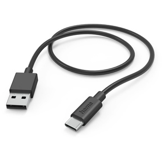 Hama Ladekabel, USB-A - USB-C, 1 m Schwarz