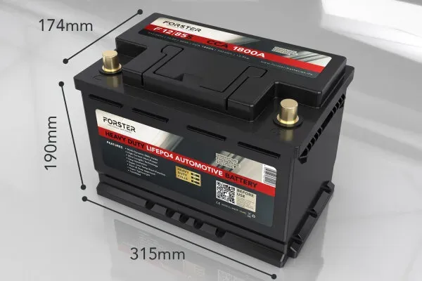 FORSTER 12.8V | 85Ah | LiFePO4 | Heavy Duty Automotive Lithium... - 0% MwST. (Angebot gemäß §12 USt Gesetz.)