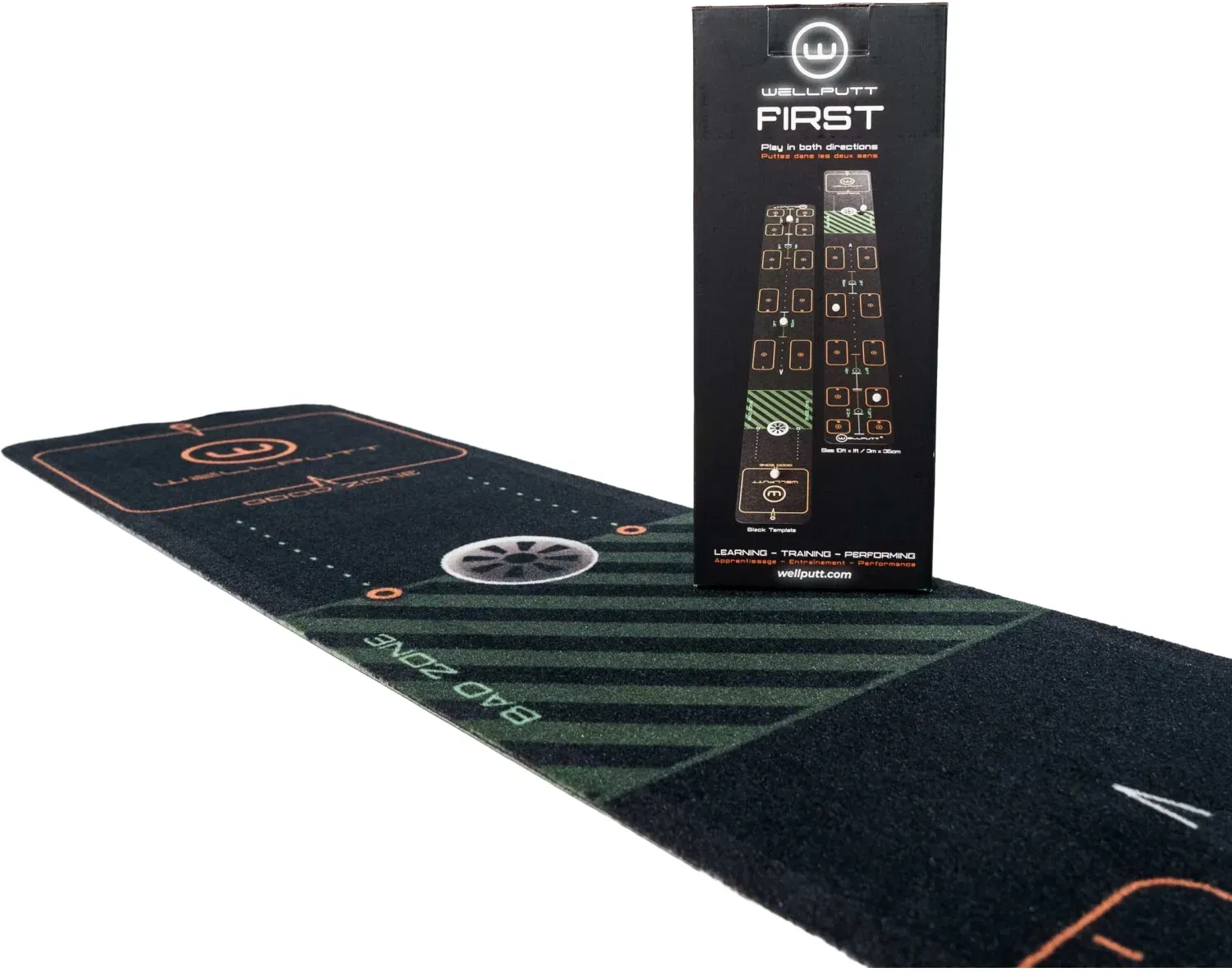 Wellputt Puttmatte Start Mat 3m, schwarz