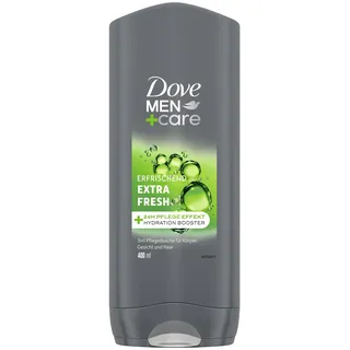 Dove Men+Care 3-in-1 Duschgel Extra Fresh Duschbad für Körper, Gesicht und Haar mit 24 Stunden Pflege Effekt 400 ml 6 Stück