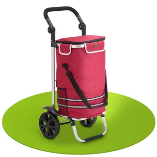 Juskys 3in1 Einkaufstrolley Rot