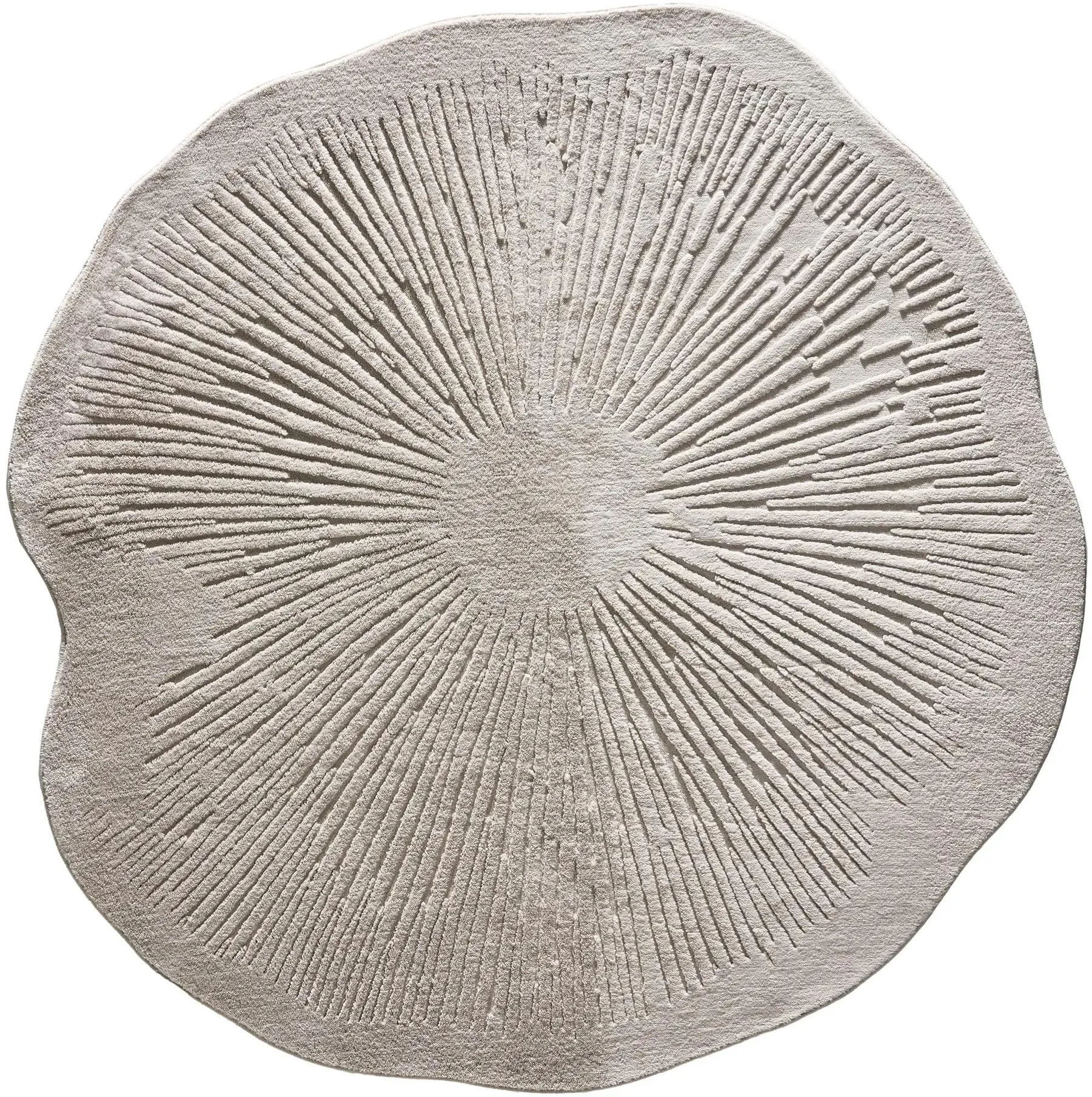 benuta Pop Waschbarer Kurzflor Teppich Pam Grau ø 120 cm - Moderner Kurzflor-Teppich für Wohnzimmer