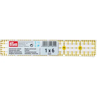 Prym 611645 Universal-Lineal 1 x 6 inch, Omnigrid, transparent