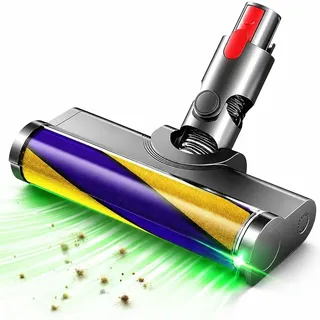 Elektrobürste mit Laser-LED für Dyson V7 V8 V10 V11 V15 – Bürste mit Direktantrieb für Hartböden & Kurzflorteppiche – Bodendüse für Stau... - Bunt