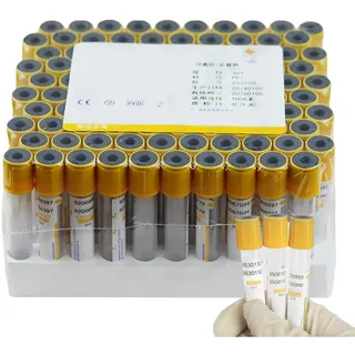 3ml/5ml/10ml Disposable Vacuum Blood Collection Tubes, Separation Gel + Coagulant Blood Collection Tube, For Serum Separation, Prp Preparation,100Pcs Yellow Cap,3ml