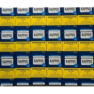 Kappus Seife Zitrone Kernseife Stückseife 150g 18er Pack (Gr. Standardgröße) - Standardgröße - gelb