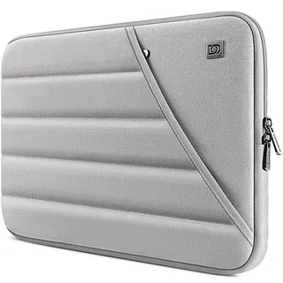 DOMISO 15,6 Zoll wasserdichte Laptoptasche mit Rückengriff Tragetasche für 15,6" VivoBook/HP Pavilion/Notebook/Acer Aspire/MacBook Air/MacBook Pro,Asche