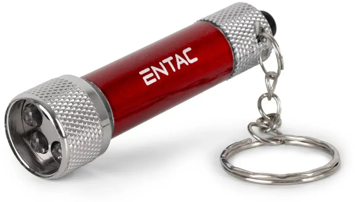 Entac Taschenlampe 5LED Schlüsselanhänger Rot