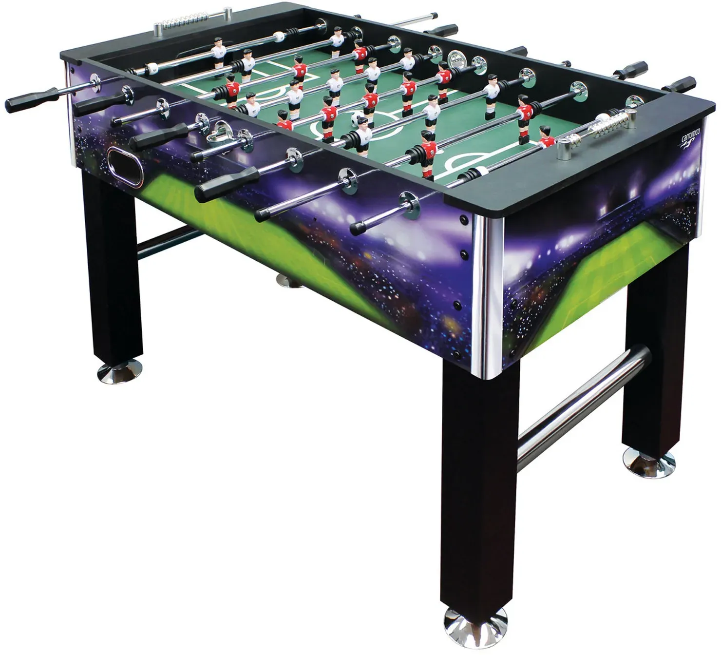Carromco Tischfußball Kickertisch "Arena- XT",schwarz / grün,137,60 x 73,60 x 88,00 cm