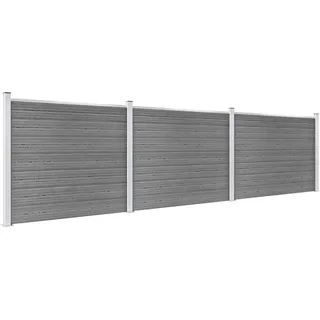 vidaXL WPC Sichtschutzzaun Element Set 526 x 146 cm grau