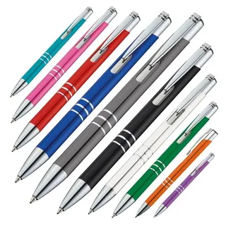 Kugelschreiber 10 Kugelschreiber aus Metall / 10 Farben