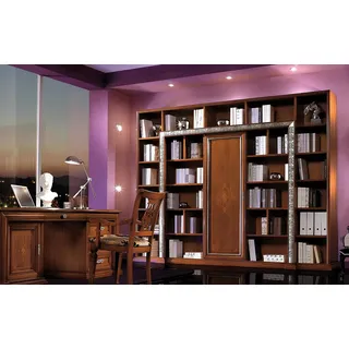 JVmoebel Büromöbel-Set Büroschreibtisch Tisch Büro Sessel Schrank Set Büromöbel Schränke, Made in Europa braun