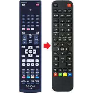 Ersatz Fernbedienung für Denon RC-1161 - DBT-1712UD - DBT-1713UD -  DBT-3313UD