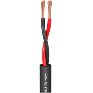Sommer Cable Lautsprecherkabel Meridian SP225 (2 x 2,5 mm2), OFC-Kupfer, Schwarz (5 m), 425-0051