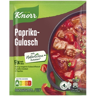 Knorr Fix Würzmischung Paprika-Gulasch für eine leckeres Fleischgericht mit natürlichen Zutaten 4 Portionen