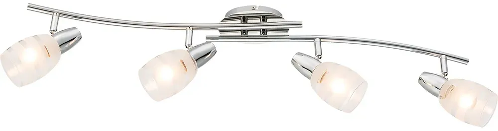 Deckenlampe Deckenleuchte Esszimmerlampe Silber Strahler 4-flammig B 81 cm