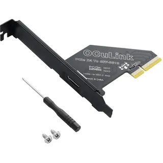 SinLoon PCIE auf Oculink SFF-8612 Adapter PCI-Express 4.0 Oculink Externe Grafikkarte mit Schlitzhalterung (PCIE X4)