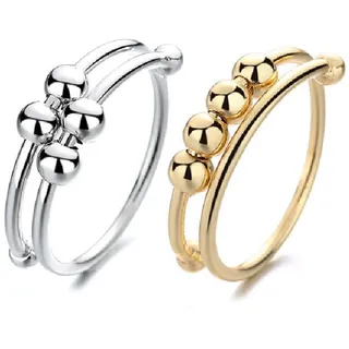 ScreaAss Verstellbare Größe Eichelring Penisring Cockring Mit 4 Stahlkugeln Medizinischer Edelstahl Cock Ring Penis Eichel Intimschmuck Metall Hodenring Glansring Männer Sexspielzeuge,Gold,1PCS